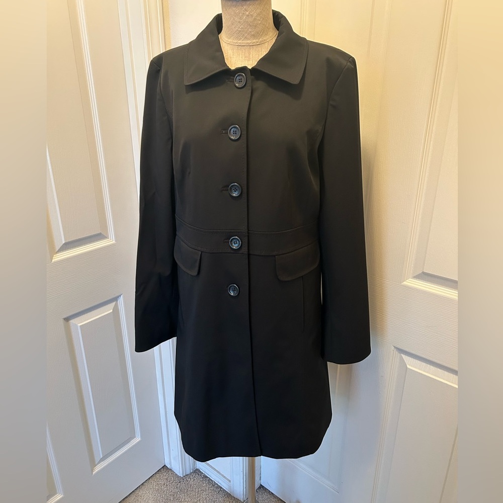 Ann Taylor Classic Black Trench Coat